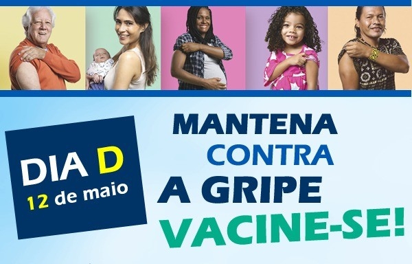 “Dia D” de vacinação contra a gripe acontece no neste sábado, (12) de maio.