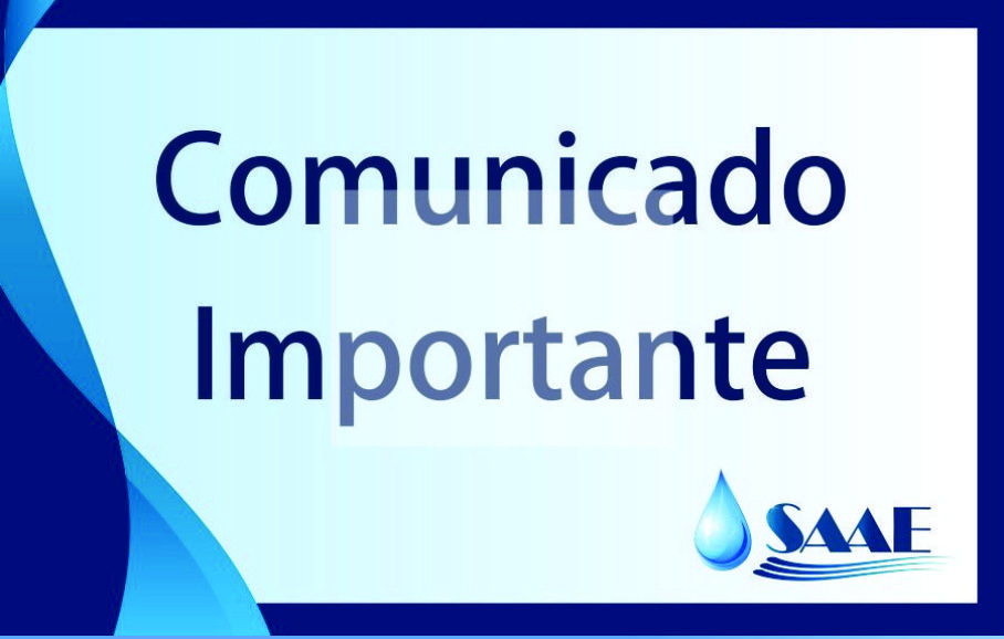 ATENÇÃO! SAAE fará interrupção no fornecimento de água por 24 horas