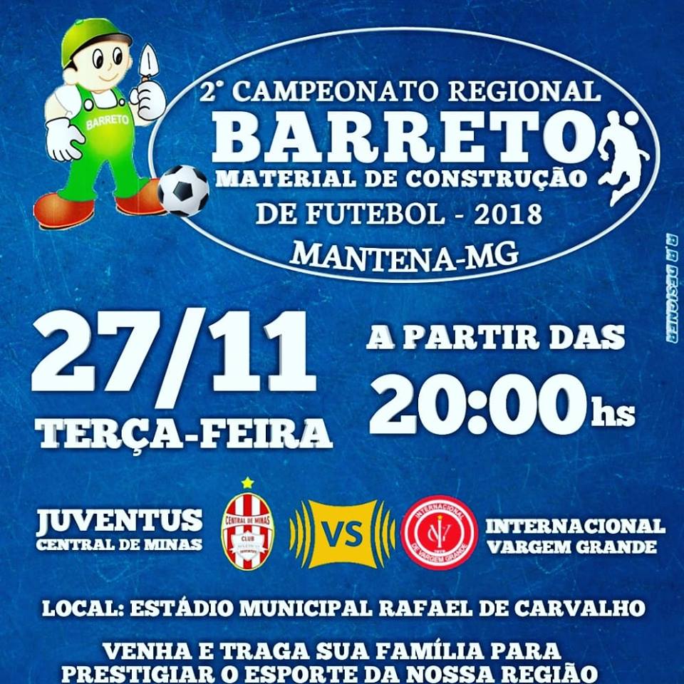 Juventus e Internacional disputam hoje a final do 2º Campeonato Regional Barreto Material de Construção