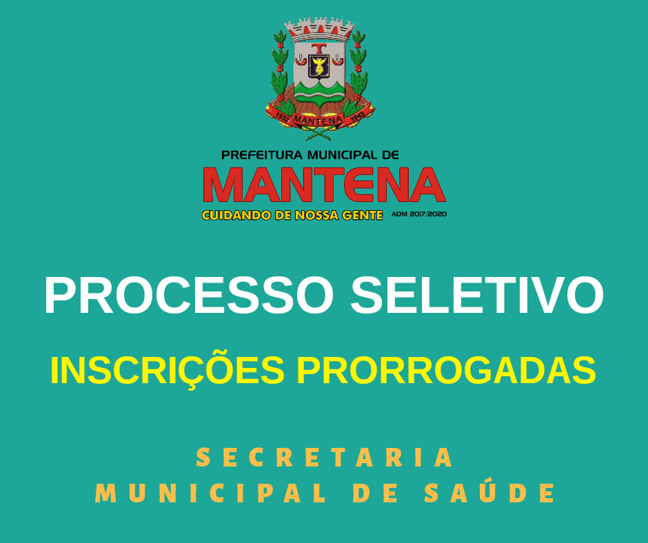 Prorrogado até (22/03) o prazo de inscrições do processo seletivo para contratação de Agentes Comunitário de Saúde e Agentes de Combate à Endemias