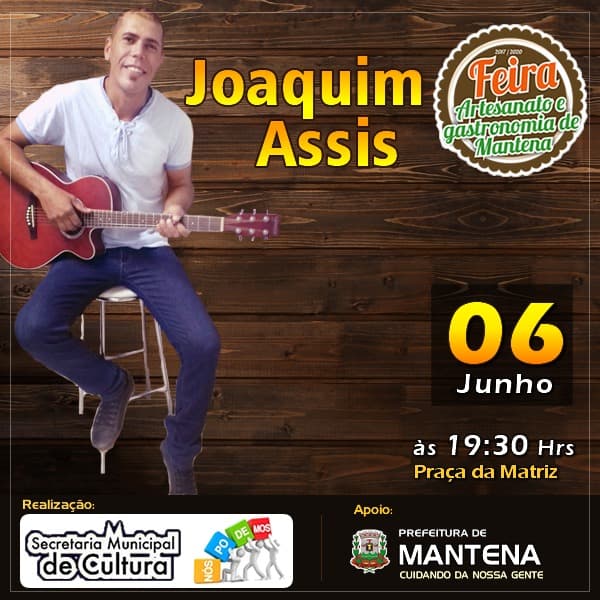Joaquim Assis, hoje na Feira de Artesanato e Gastronomia