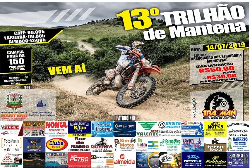 13ª edição do Trilhão de Mantena acontece neste domingo (14)