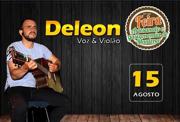 Deleon voz e violão nesta quinta (15) na Feira de Artesanato e Gastronomia