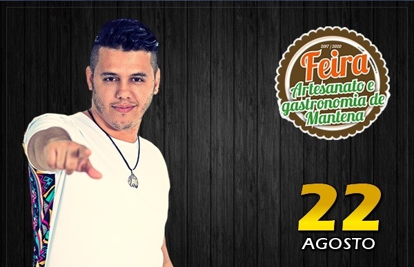 Nesta quinta (22) tem Gleison Oliver na Feira de Artesanato e Gastronomia