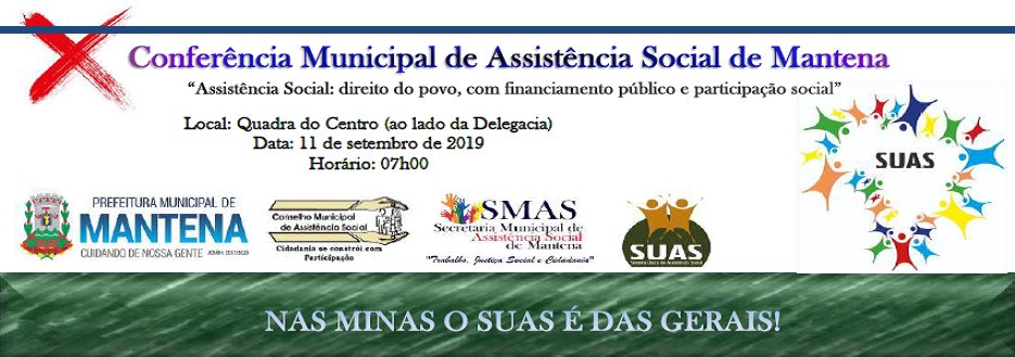 X Conferência Municipal de Assistência Social de Mantena acontece nesta quarta-feira (11)
