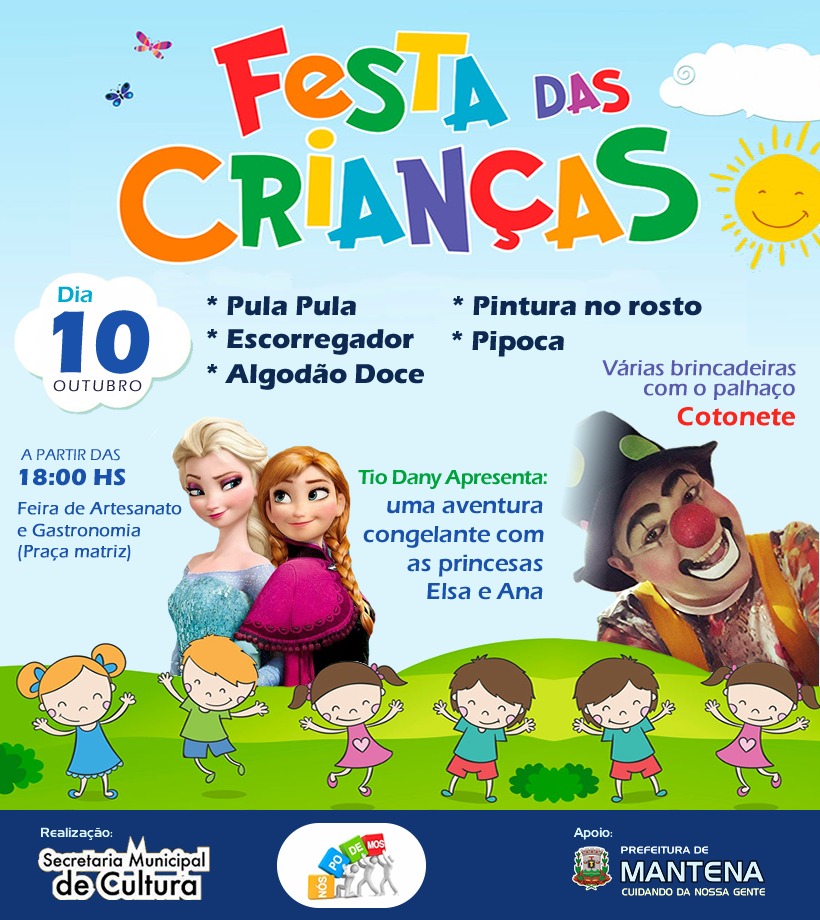 Prefeitura de Mantena promove programação especial de Dia das Crianças