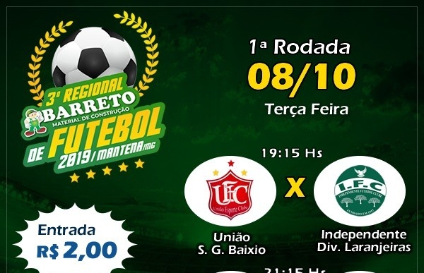 3º Regional de Futebol Barreto Material de Construção terá início nesta terça-feira (8)