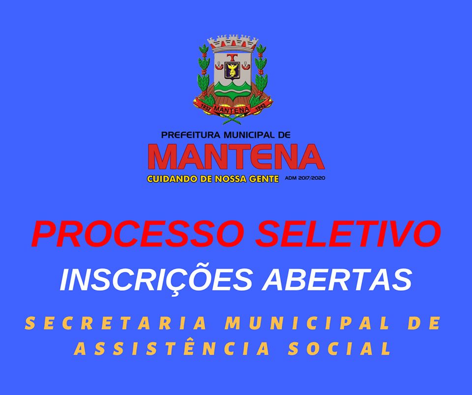 Secretaria de Assistência Social abre inscrições para o Processo Seletivo; Confira as vagas
