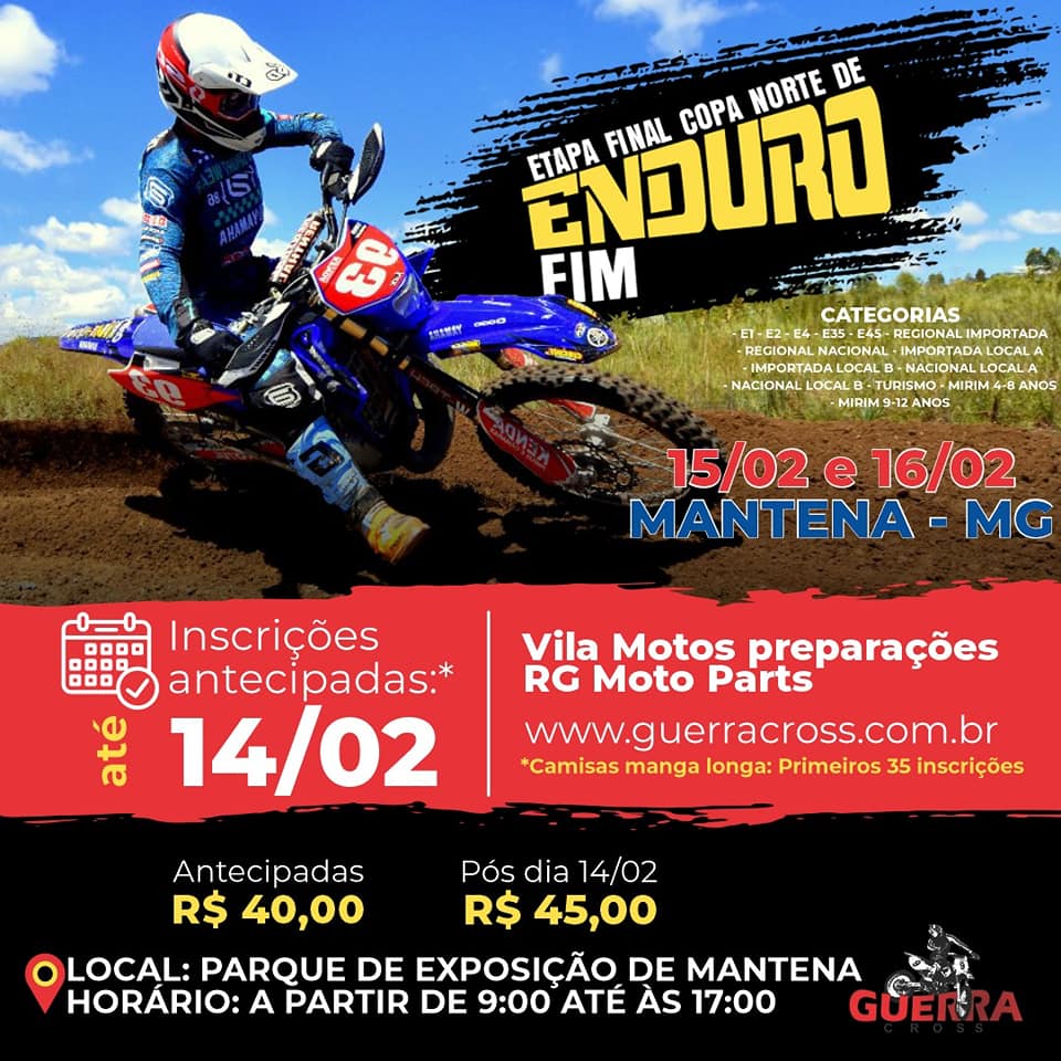 Vem aí a Final da Copa Norte de Enduro Fim, em Mantena