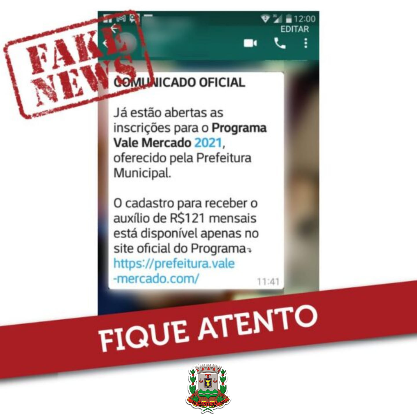 Prefeitura alerta para fake news sobre programa Vale Mercado 2021 ...
