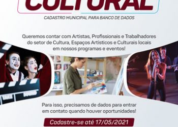 Cadastro Cultural vai até o dia 17 de maio