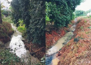 Prefeitura faz limpeza e desassoreamento de córrego que corta o bairro Maulaz