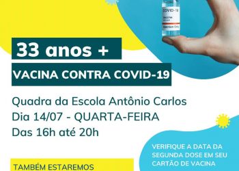 Vacina da Covid-19 chega aos 33 anos