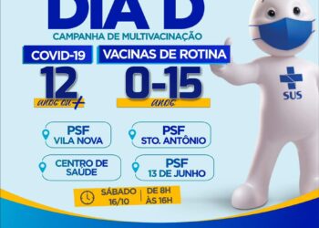 Dia D da Campanha de Multivacinação para Crianças e Adolescentes é neste sábado, (16)