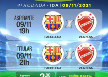 Barcelona e Vila Nova se enfrentam hoje pela quarta rodada da Copa Prata da Casa