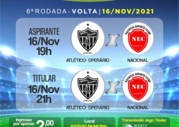 Atlético Operário e Nacional buscam vaga na semifinal da Copa Prata da Casa