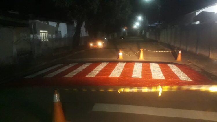 Pintura de faixas gera mais segurança no trânsito