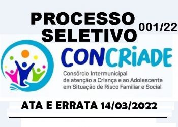 Prorrogado prazo Processo Seletivo CONCRIADE 001/2022. Confira!