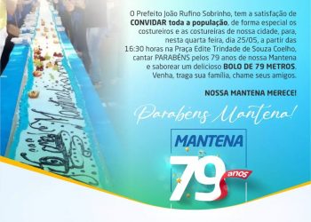 Prefeitura convida população e toda região para a comemoração de 79 anos de Mantena