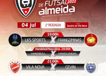 Taça Cidade de Futsal Almeida Materiais de Construção inicia nesta segunda (04)