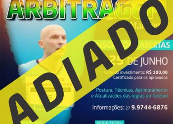 Atenção: Curso de Arbitragem que seria realizado em Mantena é adiado
