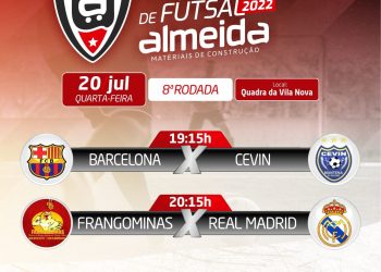 Confira os jogos da 8ª rodada da Taça Cidade de Futsal Almeida Materiais de Construção