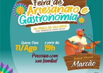 AGENDA AÍ! Feira de Artesanato e Gastronomia acontece nesta quinta (11)