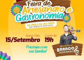É HOJE! Branco Andrade é a atração da Feira de Artesanato e Gastronomia