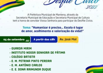 PROGRAMAÇÃO DESTA SEGUNDA-FEIRA (05) | DESFILE CÍVICO 2022
