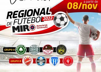 Regional de Futebol Miro Material de Construção terá inicio no dia 8 de novembro