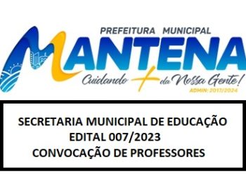 Edital nº007 – CONVOCAÇÃO DE PROFESSORES