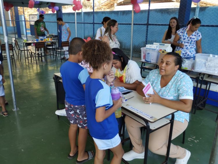 “Dia D” de vacinação: em Mantena, a Escola Municipal Mario Rigamont recebeu a Campanha de Multivacinação