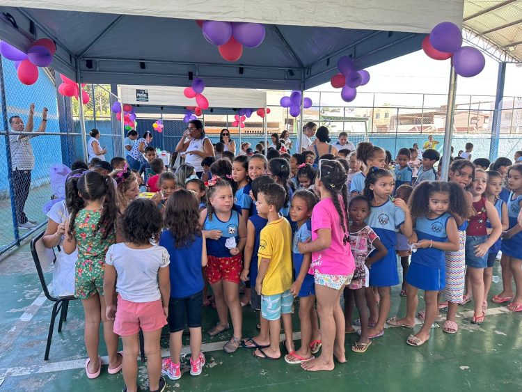 “Dia D” de vacinação: em Mantena, a Escola Municipal Mario Rigamont recebeu a Campanha de Multivacinação