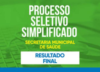 RESULTADO DEFINITIVO DO PROCESSO SELETIVO PARA CADASTRO RESERVA DA SECRETARIA DE SAÚDE: Auxiliar de serviços gerais, vigia e Agente de Combate às Endemias
