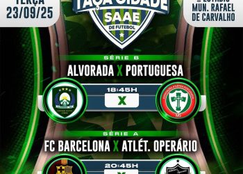 Tem rodada nesta terça-feira na Taça Cidade SAAE de Futebol