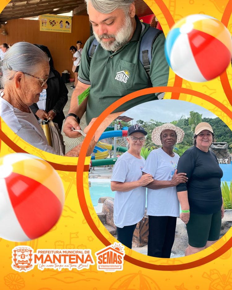 Participantes do Projeto Vida Ativa vivenciam dia especial em parque aquático