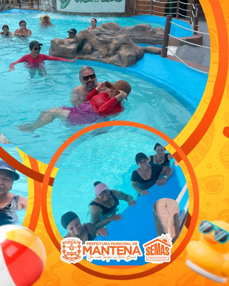 Participantes do Projeto Vida Ativa vivenciam dia especial em parque aquático