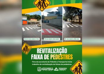 Prefeitura inicia revitalização das faixas de pedestres em frente às escolas