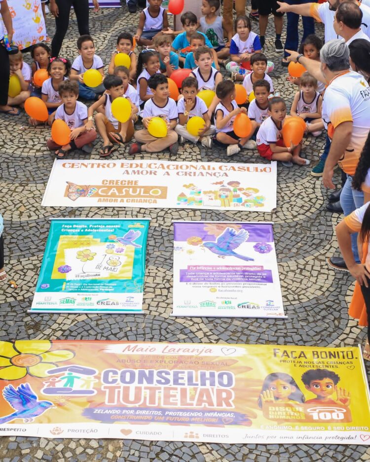 9ª Caminhada Maio Laranja mobiliza Mantena em Defesa das Crianças e Adolescentes