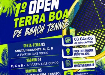 1º Open Terra Boa de Beach Tennis promete agitar Mantena com grandes disputas e premiações